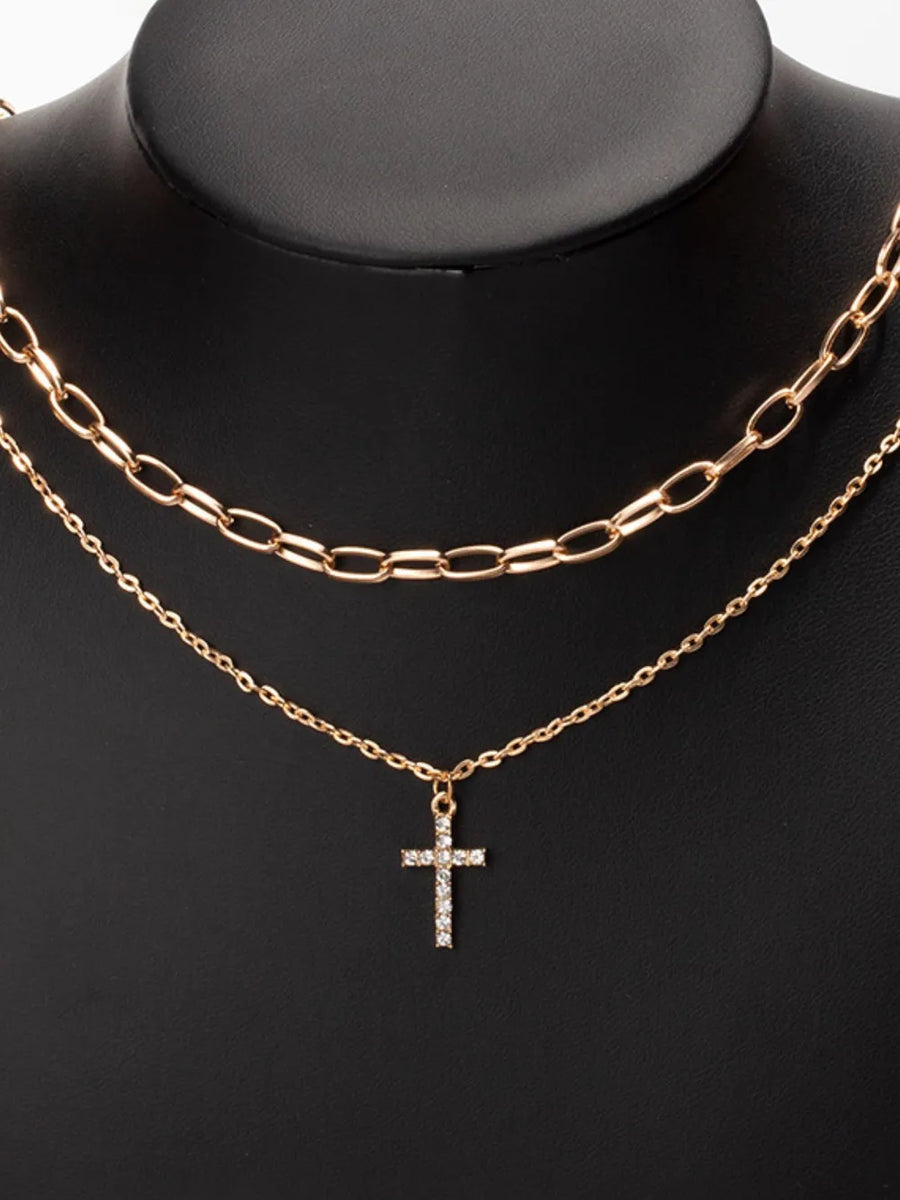 18K Gold-Plated,Zinc alloy,Zircon Care instructions: Avoid wearing during exerci necklace in clear with na silhouette