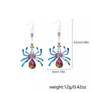 blue earrings with rhinestone embellishment and not applicable