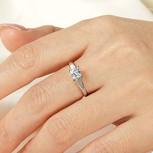 Copper, Zircon, Silver-plated Care instructions: Avoid wearing during exercise, ring in clear with simple band silhouette