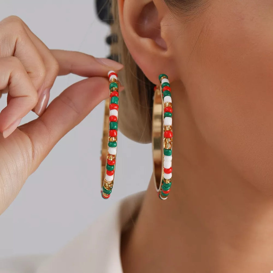 white earrings with long and latch back