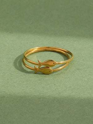 gold with ring with gold-plated 9