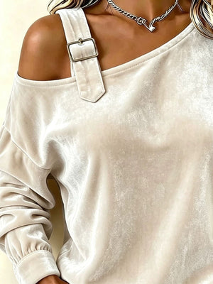 glam blouse in Pink with one-shoulder