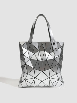 handbag in Black with geometric and glossy finish
