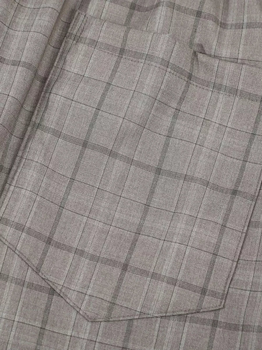 Men's Plaid Wide-leg Pants option 7