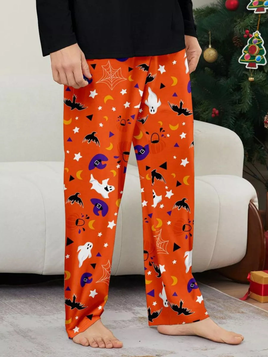 purple pajama set with hip-length, full-length and pullover, elastic
