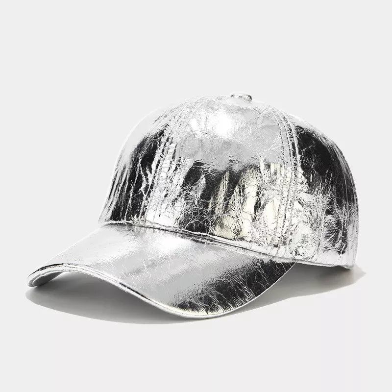 PU Imported Size & cap in White with fitted silhouette