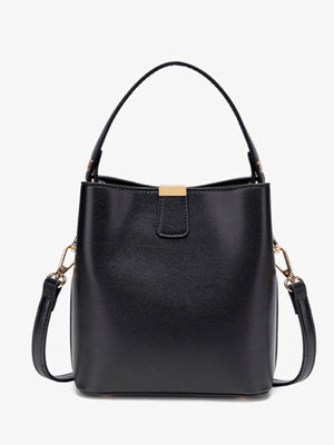 black with crossbody bag with gold-tone hardware