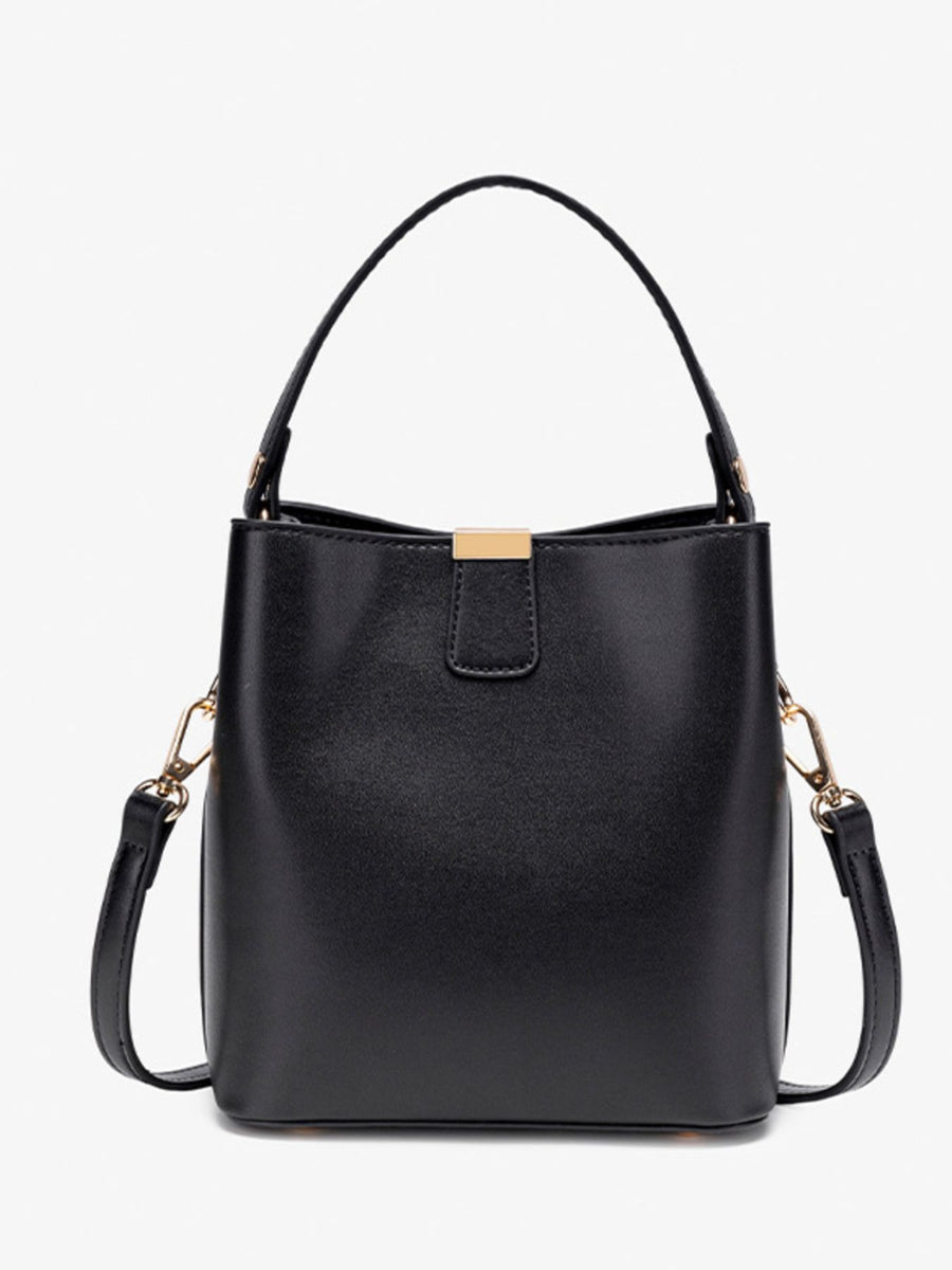 black with crossbody bag with gold-tone hardware