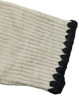 cream relaxed pullover sweater with collared