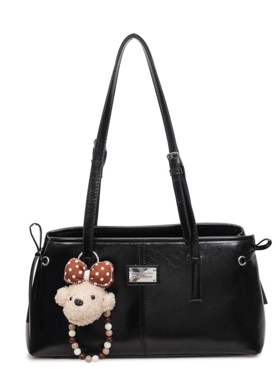 Black with handbag with shoulder strap 6