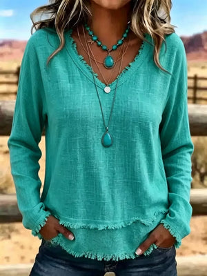 blouse in khaki