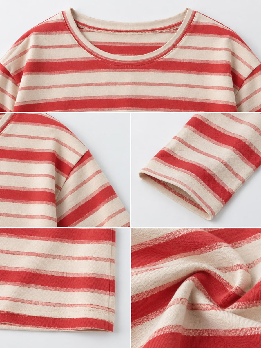 t-shirt featuring striped in navy blue with Polyester 90% (inclusive)& texture
