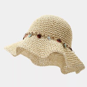 Straw Woven Sun Hat in Beige