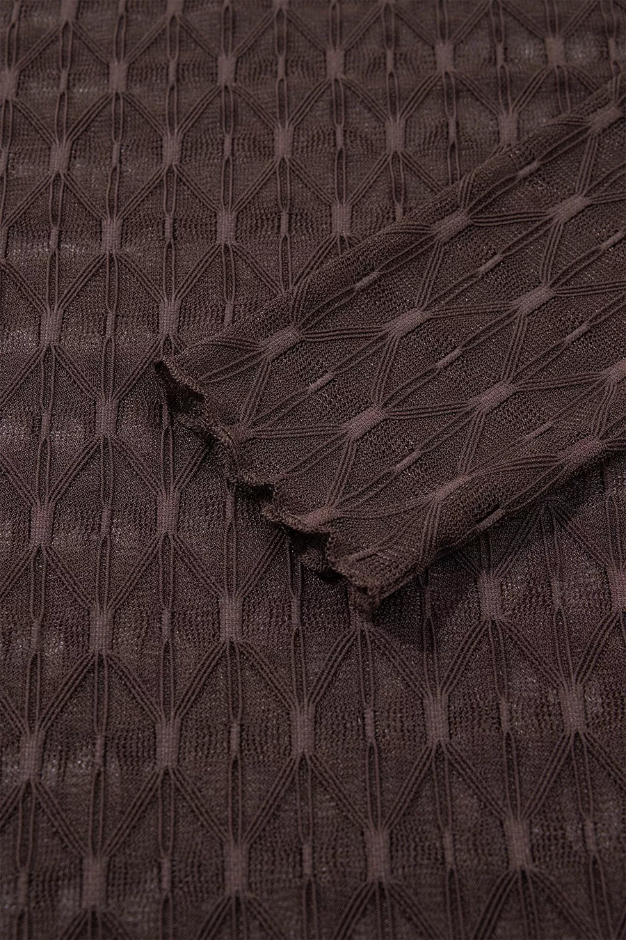 dark brown blouse with stretch and long sleeve