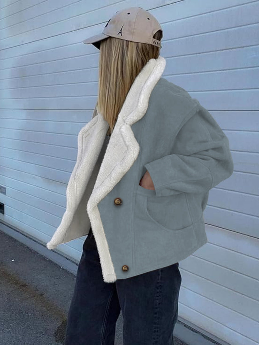 100% polyester Care instructions: Machine wash cold overcoat in Black with loose silhouette