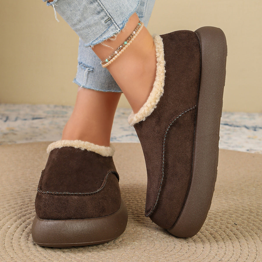 Suede,Fluff,Rubber Imported Size & boots in olive green with low-cut silhouette