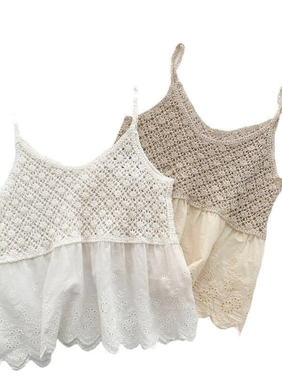 ivory camisole with waist-length and pullover