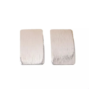 18k Gold-plated Rectangle Earrings in Gold with gold-plated