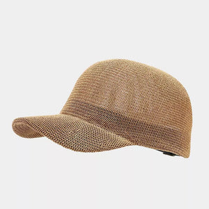 straw weaving Imported Size & cap in Black with fitted silhouette
