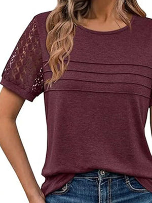 Dark Green regular t-shirt with round neck