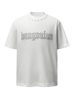 streetwear t-shirt in Black with mock neck
