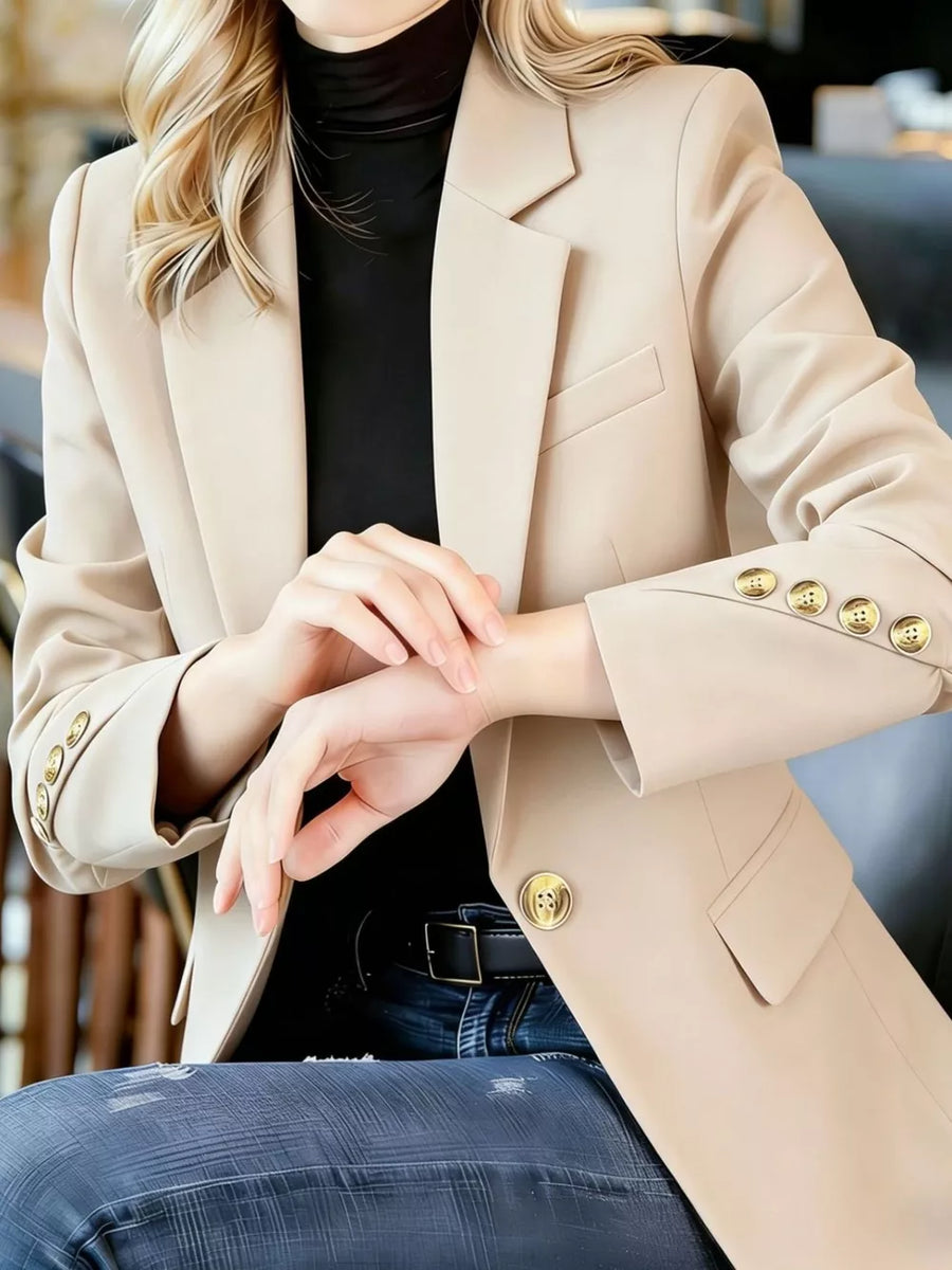 classic blazer in Dark Gray with notch lapel