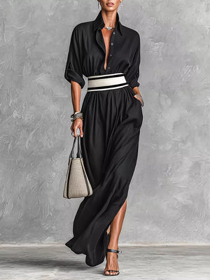 100% polyester Care instructions: Machine wash cold maxi dress in Pink with A-line silhouette