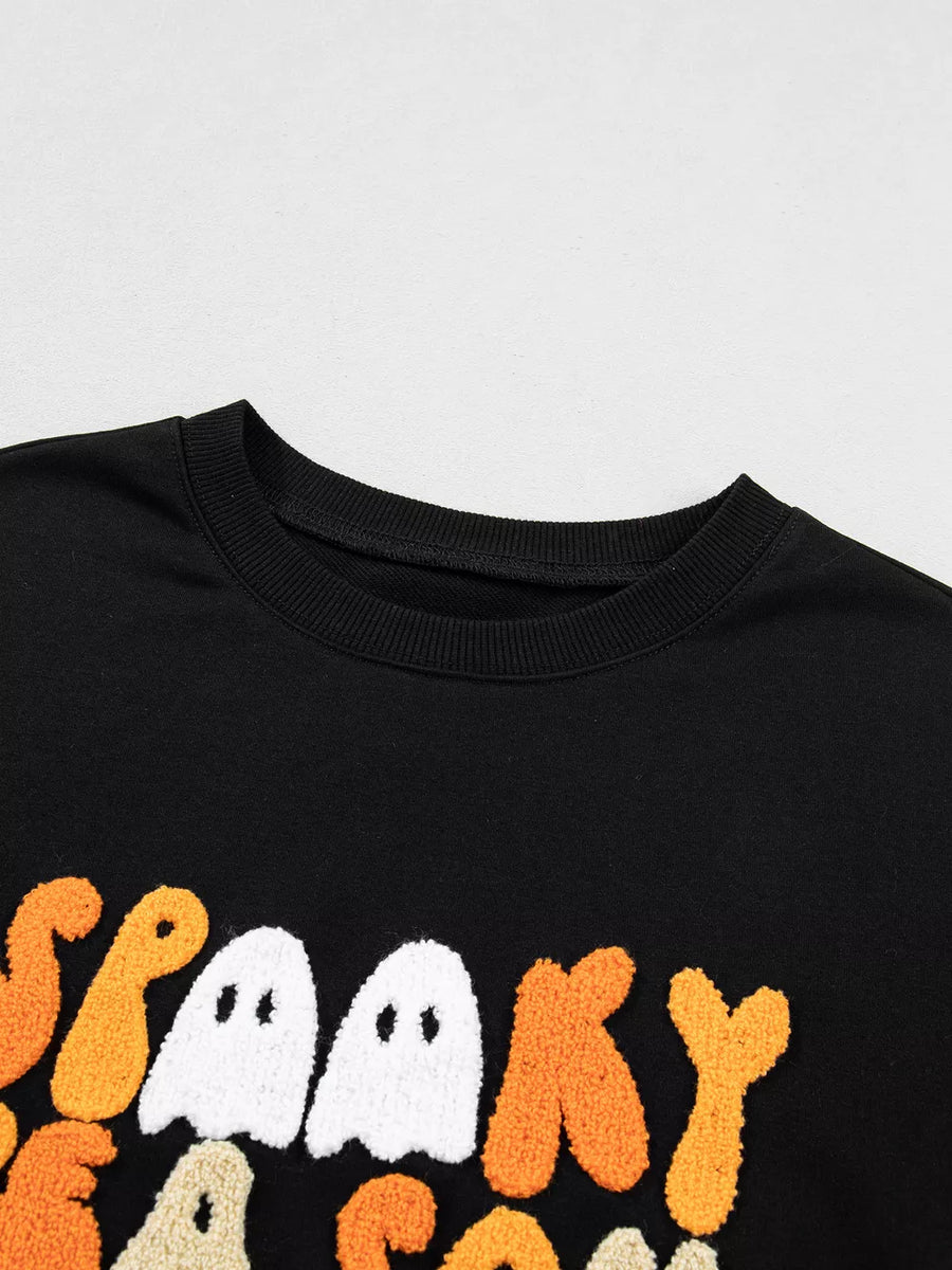 streetwear sweatshirt in orange with round neck