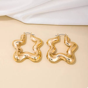 18K Gold-Plated,Silver-plated,CCB Care instructions: Avoid wearing during exerci earrings in Silver with hoop silhouette