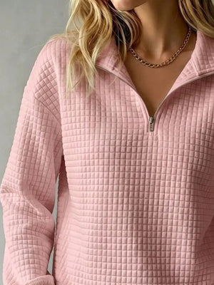 100% polyester Care instructions: Machine wash cold sweatshirt in White with relaxed silhouette