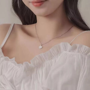 925 sterling silver,Zircon Care instructions: Avoid wearing during exercise, as necklace in iridescent white with straight