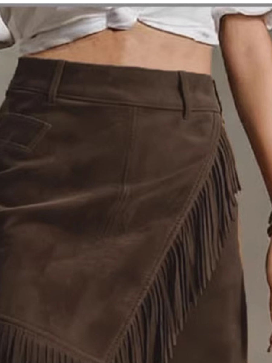 wrap skirt in Army Green with asymmetrical and mini