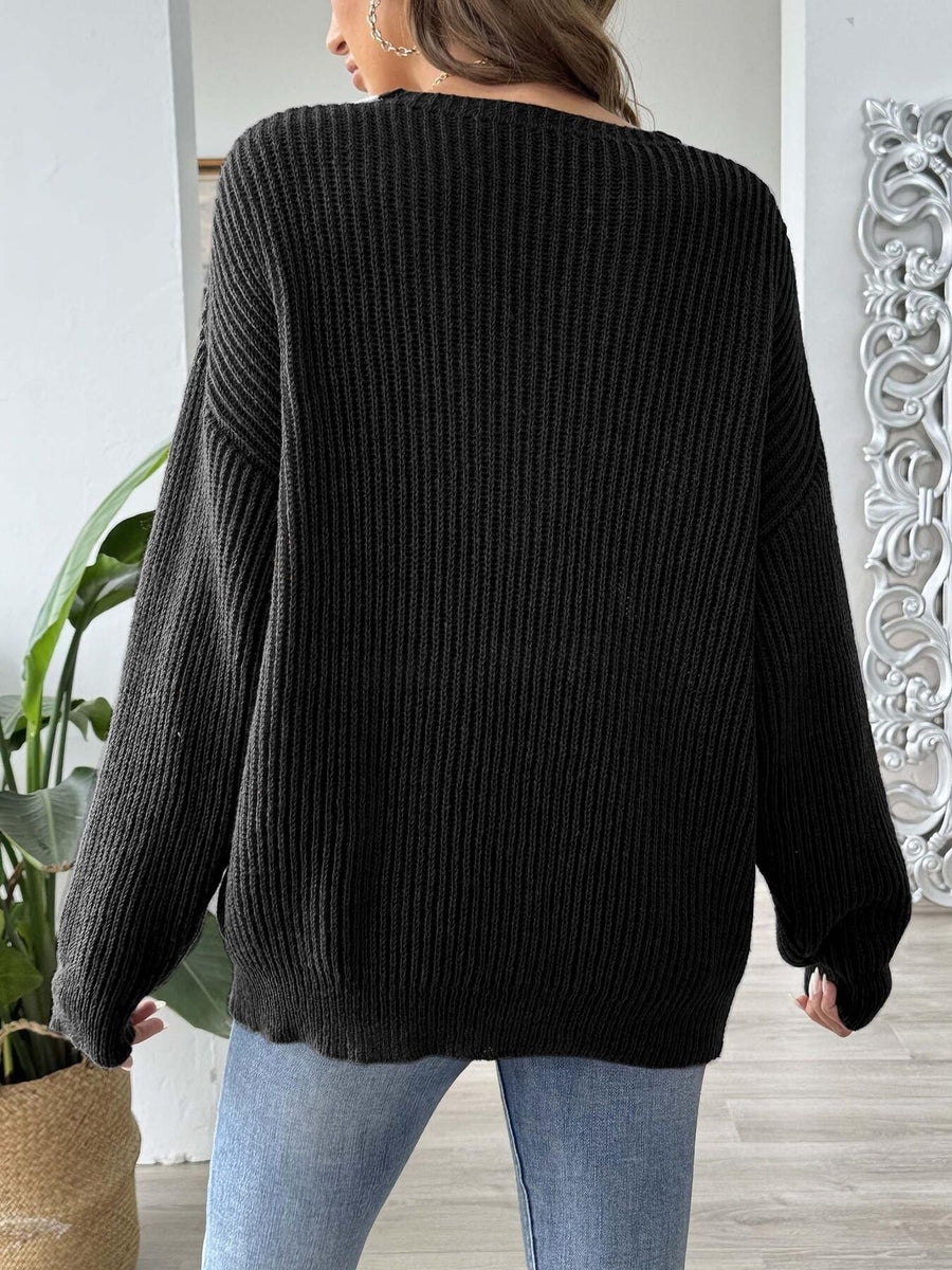 Dark Brown v-neck sweater