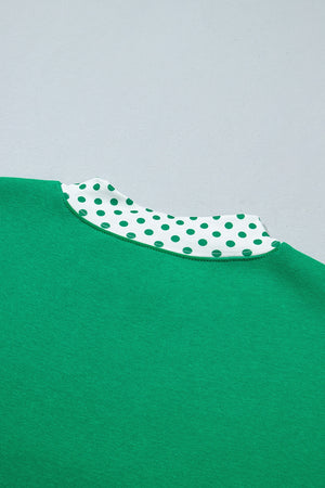 athleisure lounge set in Green with crew neck