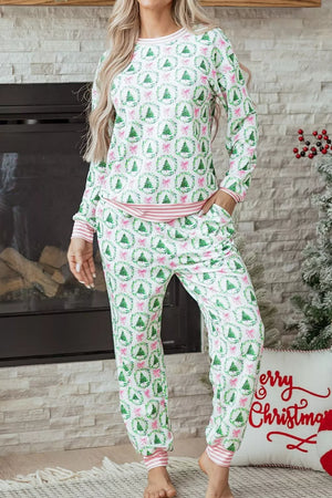 Sage pajama set with hip-length and pullover
