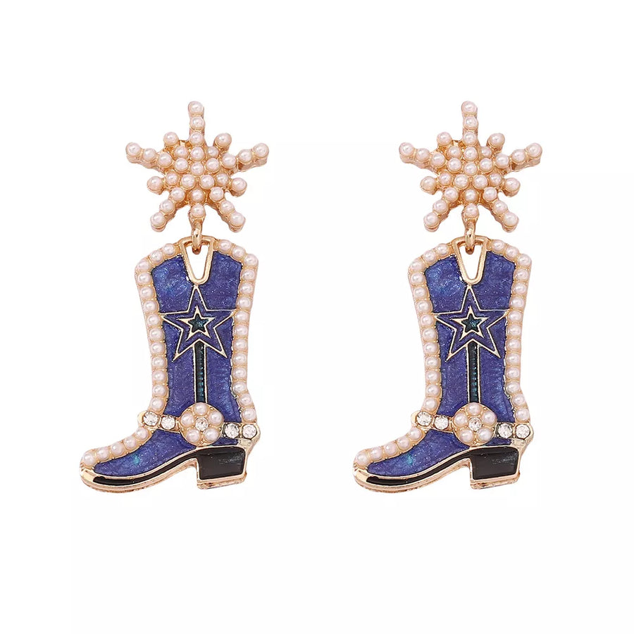 earrings in Pink with dangle and dangle
