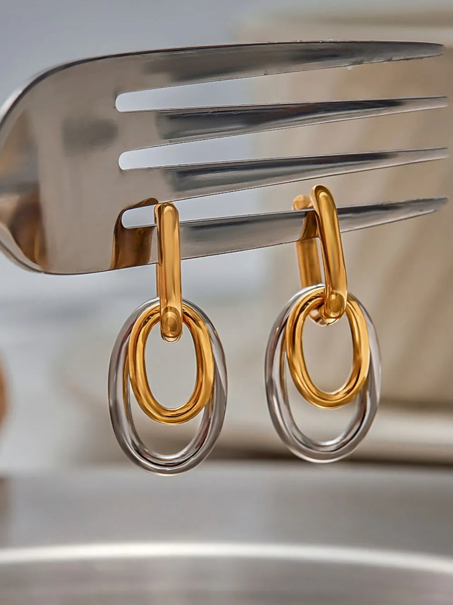 modern earrings in silver with not applicable
