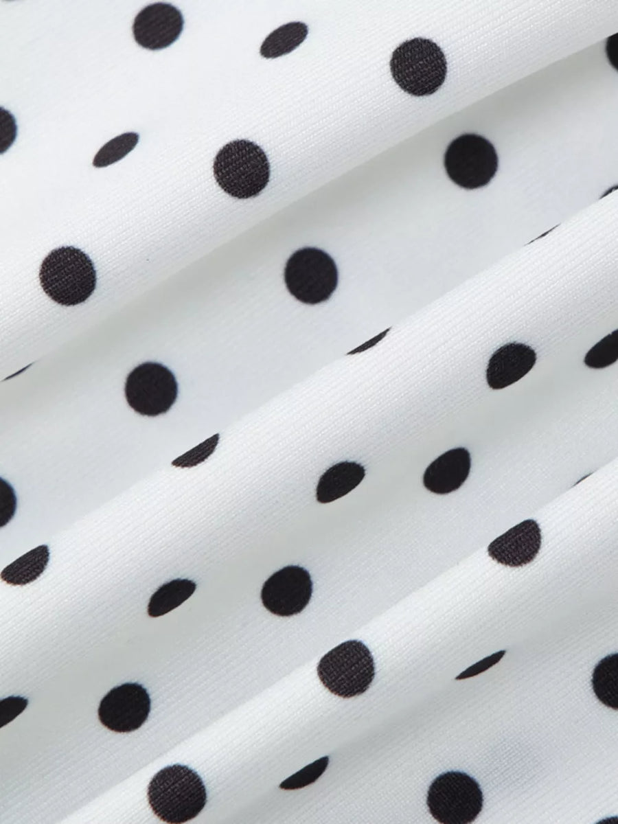 Playful Polka Dot Ruched T-shirt