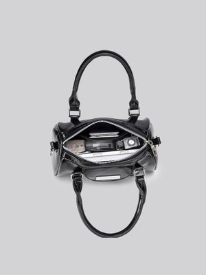 black with crossbody bag with top handle 7