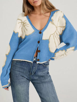 camel relaxed cardigan with v-neck