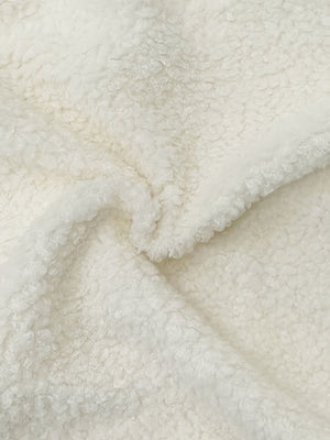 White boxy jacket with round neck