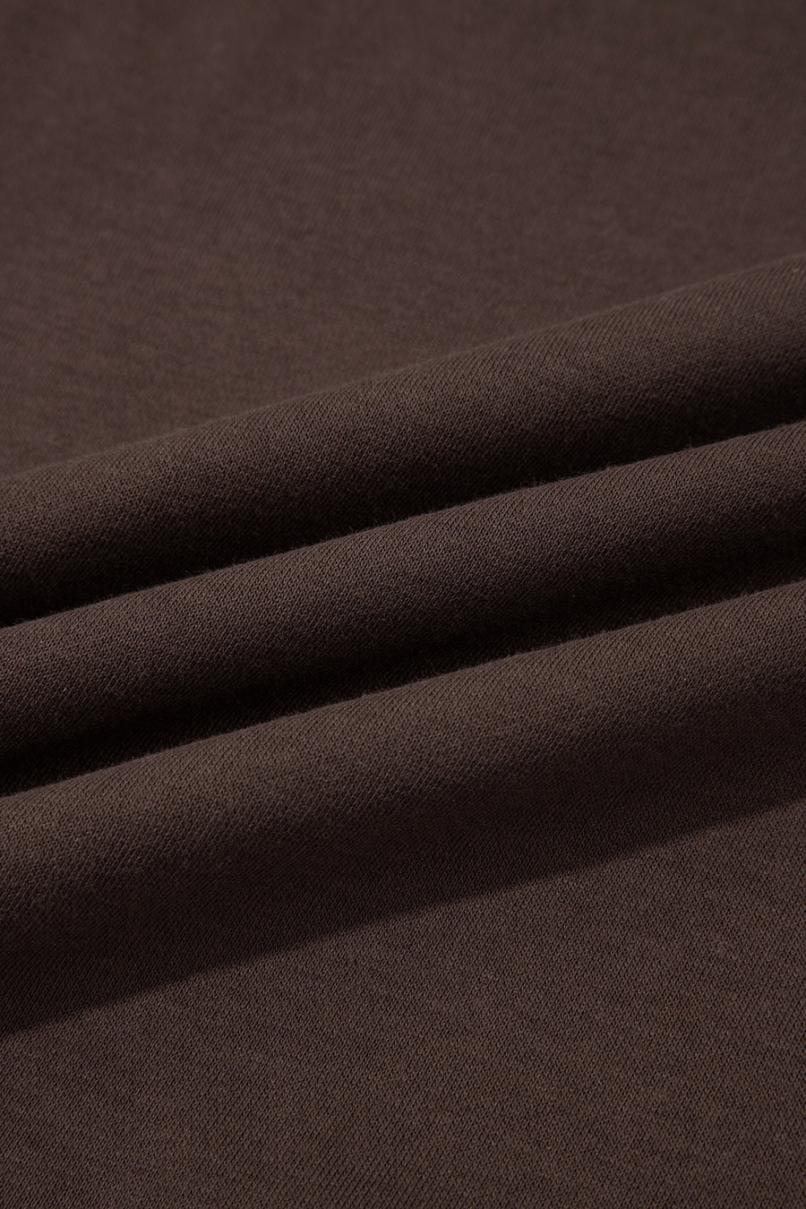 sweatshirt in dark brown with slogan print and hip-length