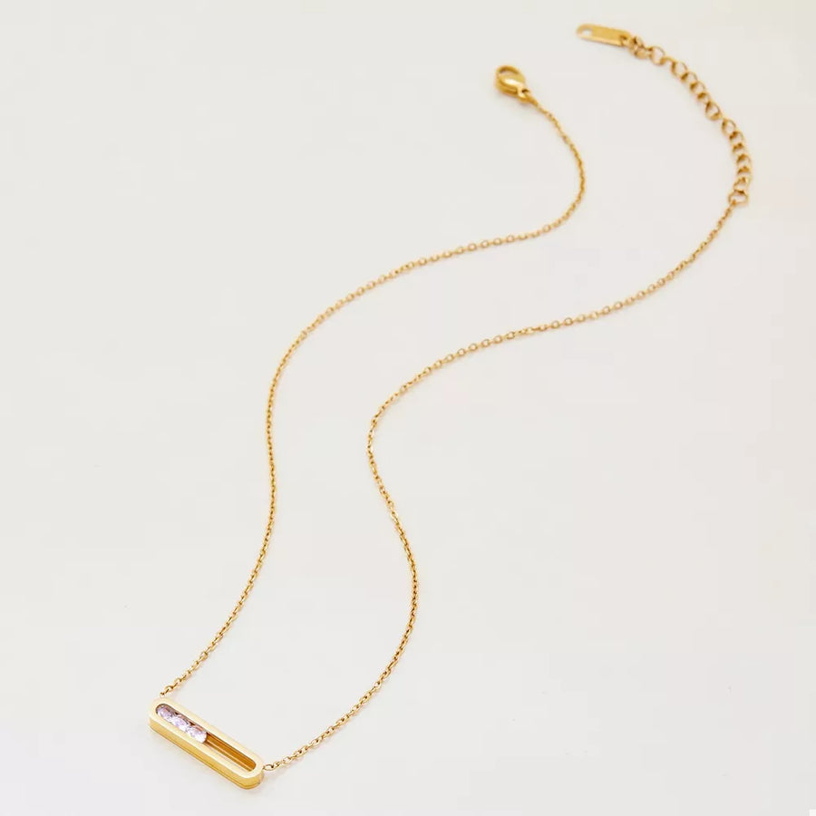 gold necklace with adjustable and clasp