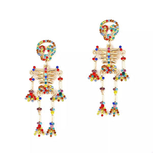 earrings in Silver with dangling and 2.5 inches drop