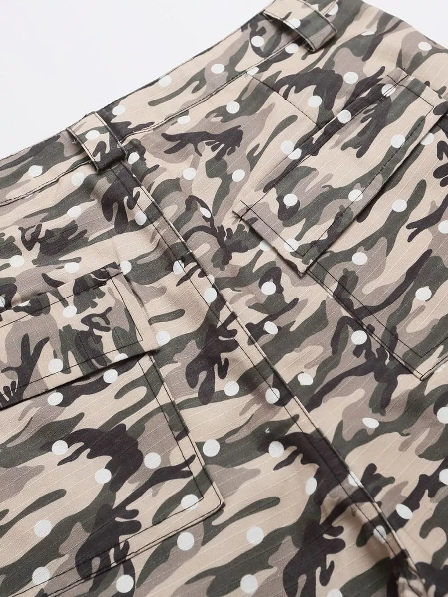 Green Camouflage, Men S Camouflage Cargo Capris in Green Camouflage