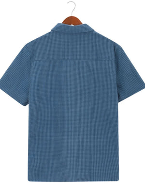 Men's Plus Size Short Sleeve Polo Shirt in Yellow