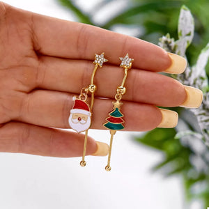 green earrings with 2.4 inches and post-back