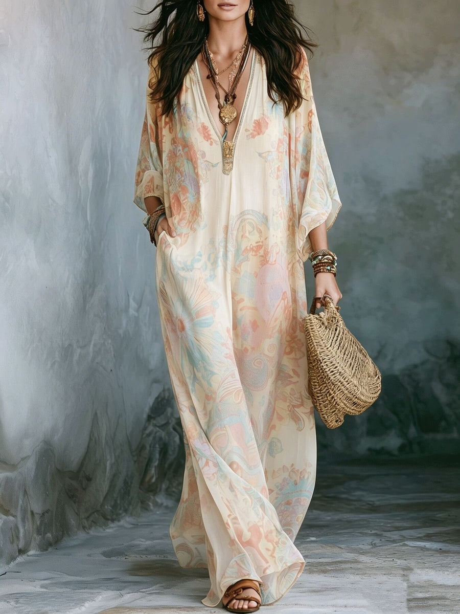 Fuchsia Pink maxi dress with maxi and pullover