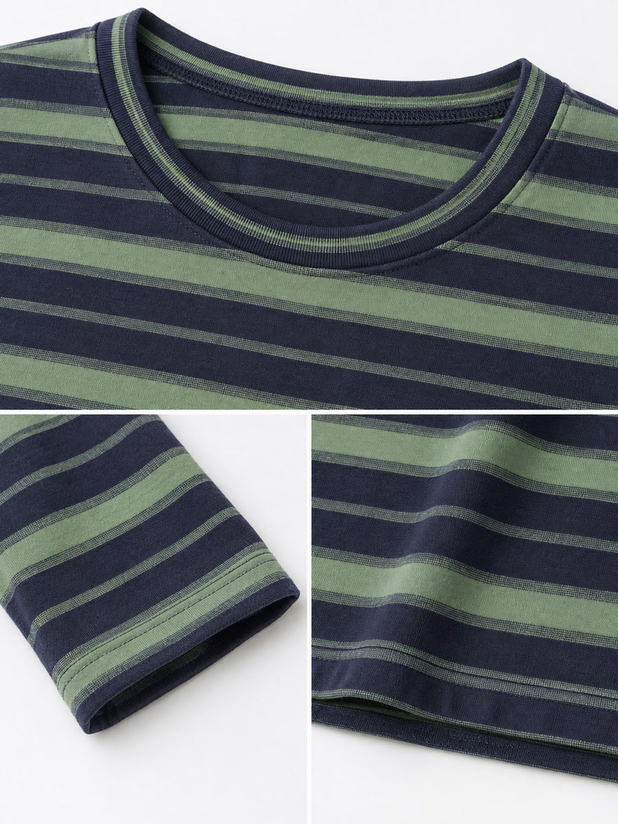 Green-Striped t-shirt