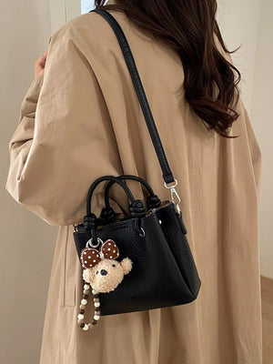 black crossbody bag with small and zip